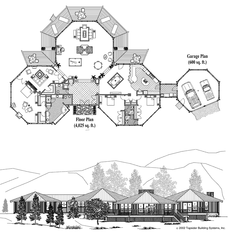 Prefab Premiere House Plan - PR-0409 (4625 sq. ft.) 3 Bedrooms, 3 1/2 Baths, 