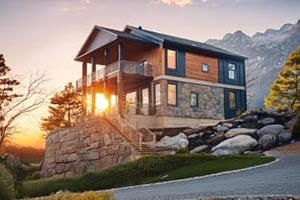 Custom rectilinear Topsider post and beam home Custom rectilinear Topsider post and beam home