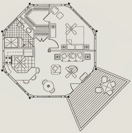 Apartment Garage Plan Upper Level by Topsider Homes