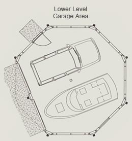 Apartment Garage Plan Lower Level by Topsider Homes
